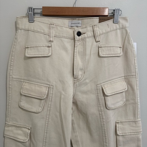 Pacsun NWT Cream Vanilla 90's Baggy Cargo Pants - Picture 5 of 6
